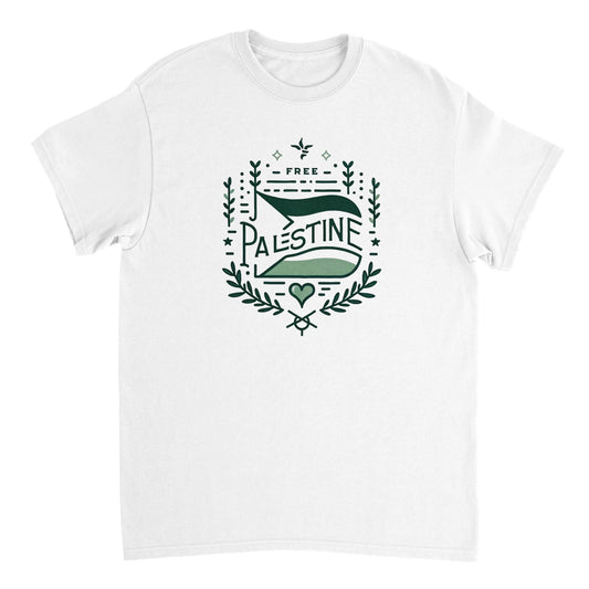 Free Palestine Flag Graphic - Heavyweight Unisex Crewneck T-shirt