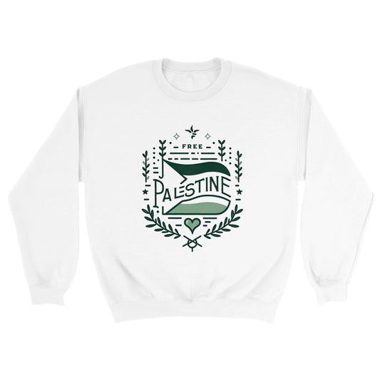 Free Palestine Flag Graphic - Classic Unisex Crewneck Sweatshirt